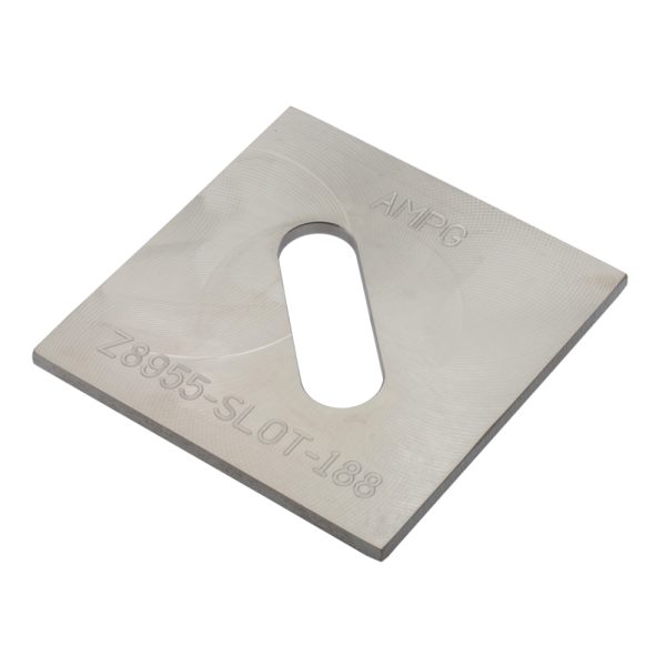 1/2 Square Slotted-ID Bearing Plate 0.563 ID 3.000 OD 0.141-0.187 